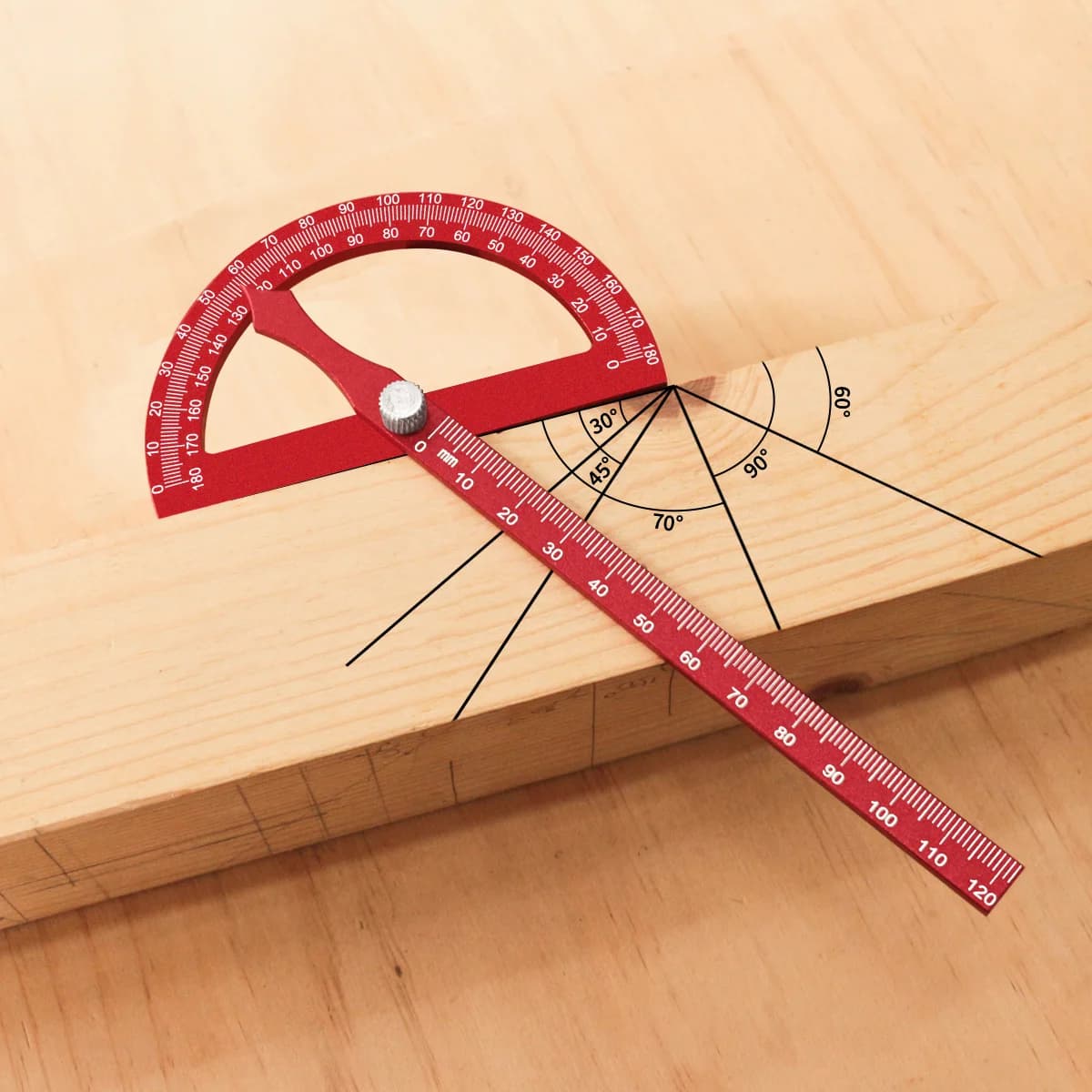 Aluminum Alloy Multifunctional Protractor Angle Ruler