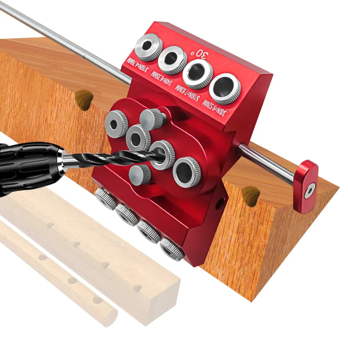 Multi-Angle Alloy Drill Guide Jig for Angled Holes