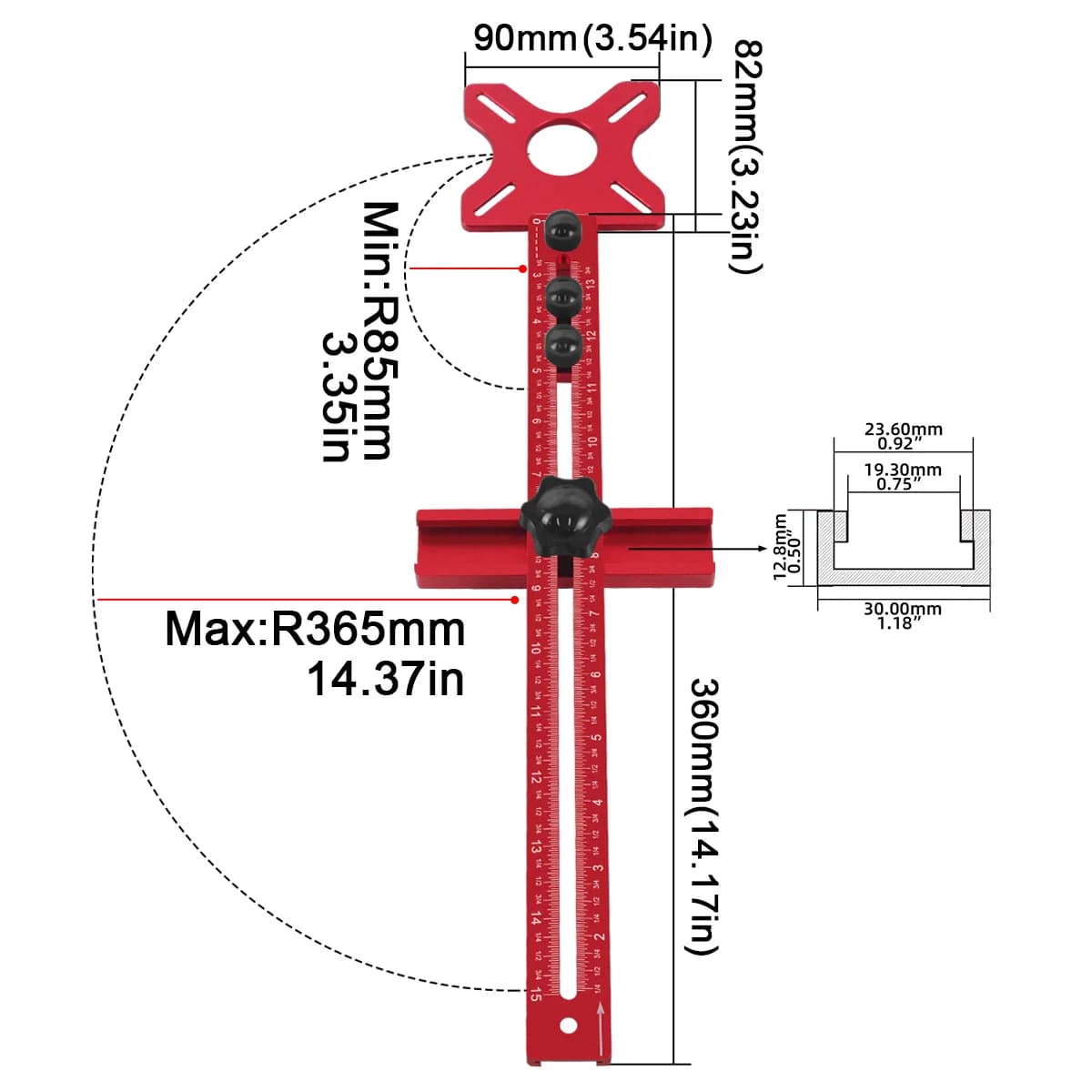 Aluminum Router Circle Cutting And Grooving Jig