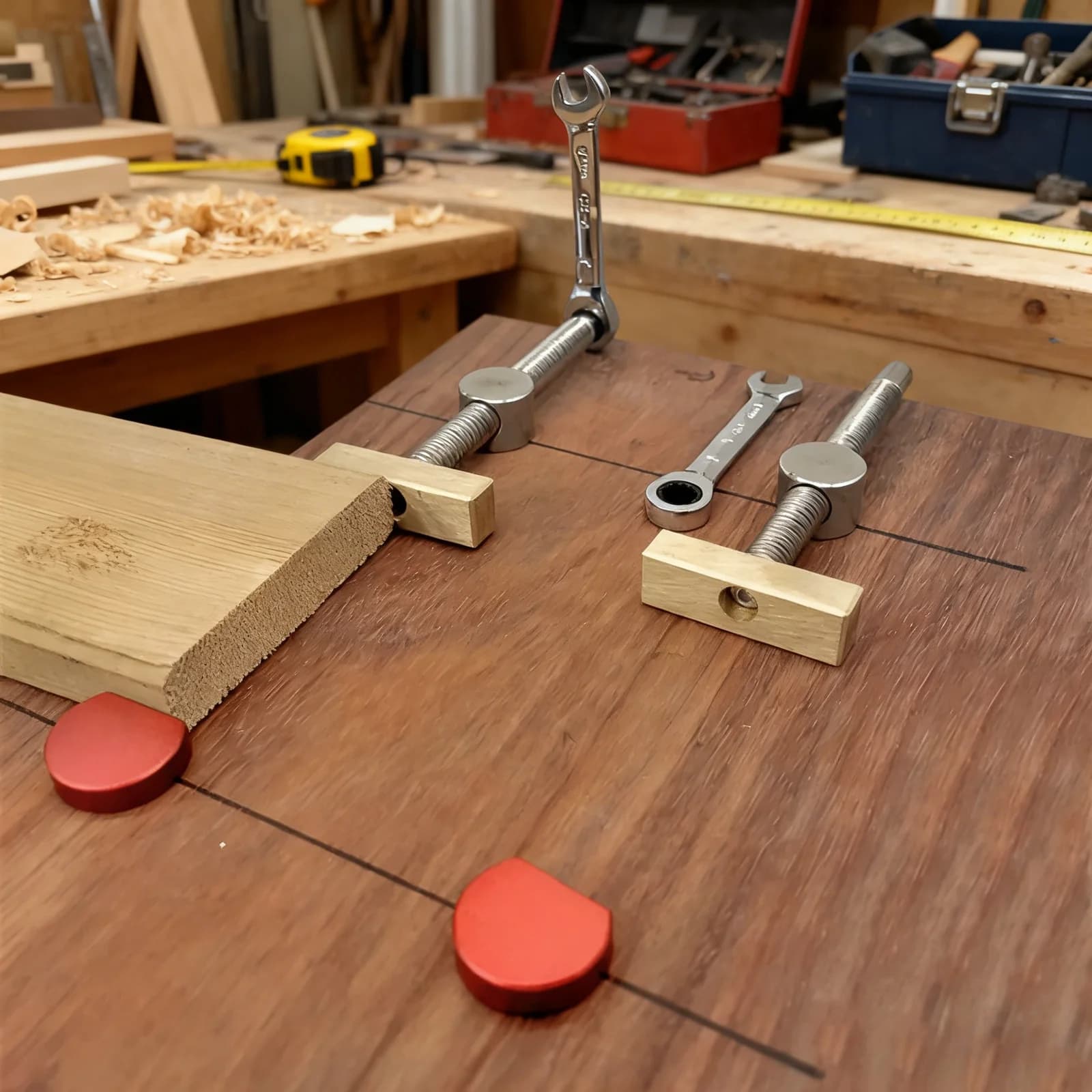 Adjustable Bench Dog Clamp for Workbench