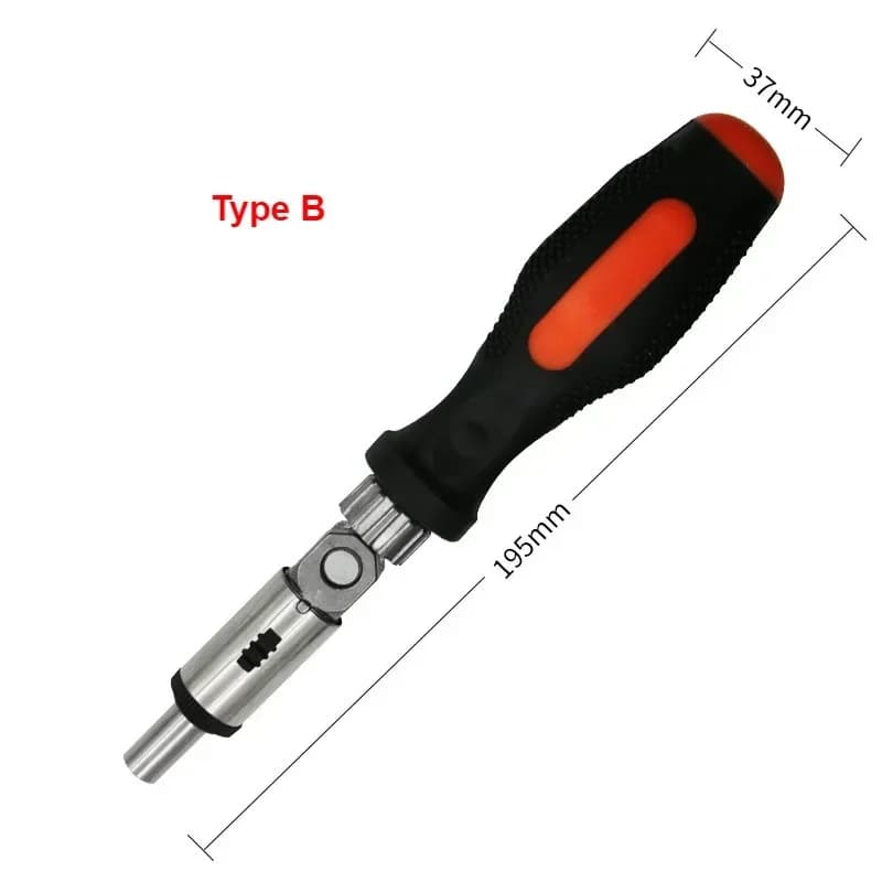 Multi-Function Ratchet Screwdriver Set, 1/4 Inch Hex