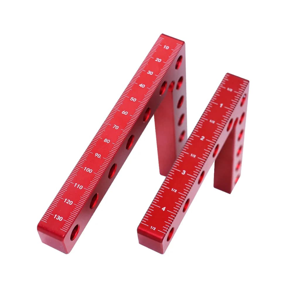 2-Piece Red Aluminum 90-Degree Right Angle Clamp