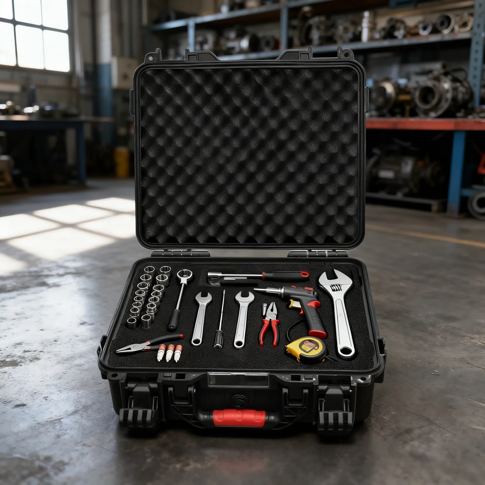 Portable Shockproof Waterproof Hard Tool Case with Foam