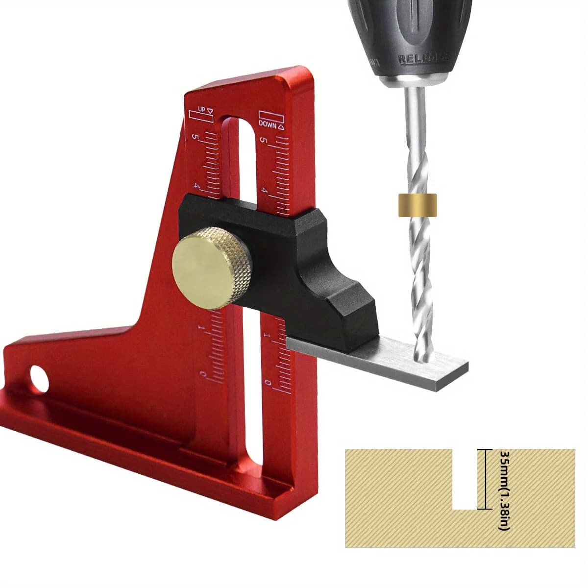 0-50mm Adjustable Aluminum Table Saw Height Gauge