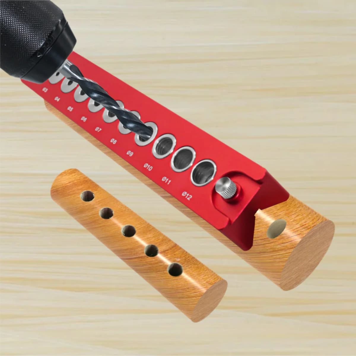Self-Centering Doweling Jig Kit for 3-12mm Holes