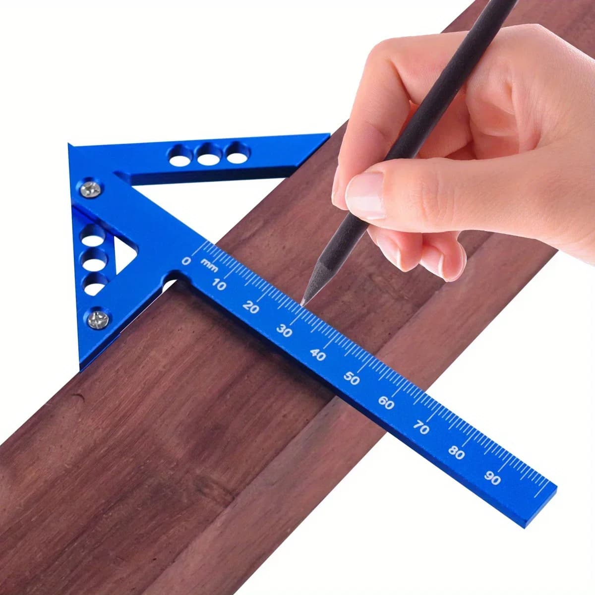 Aluminum Center Finder Square with 45/90 Degree Gauge