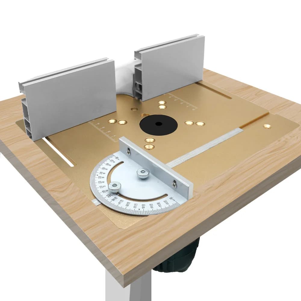 Aluminum Router Table Insert Plate with Miter Gauge