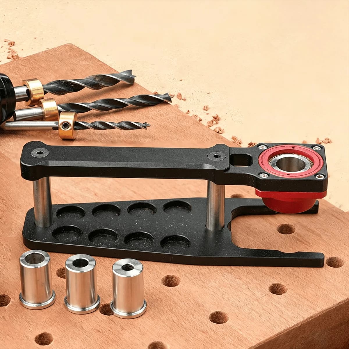 Vertical Hole Drilling Jig For MFT Workbenches