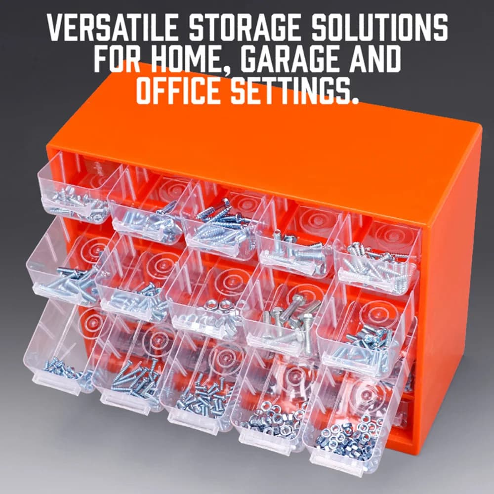 25-Grid Wall-Mounted Parts Storage Drawer Box