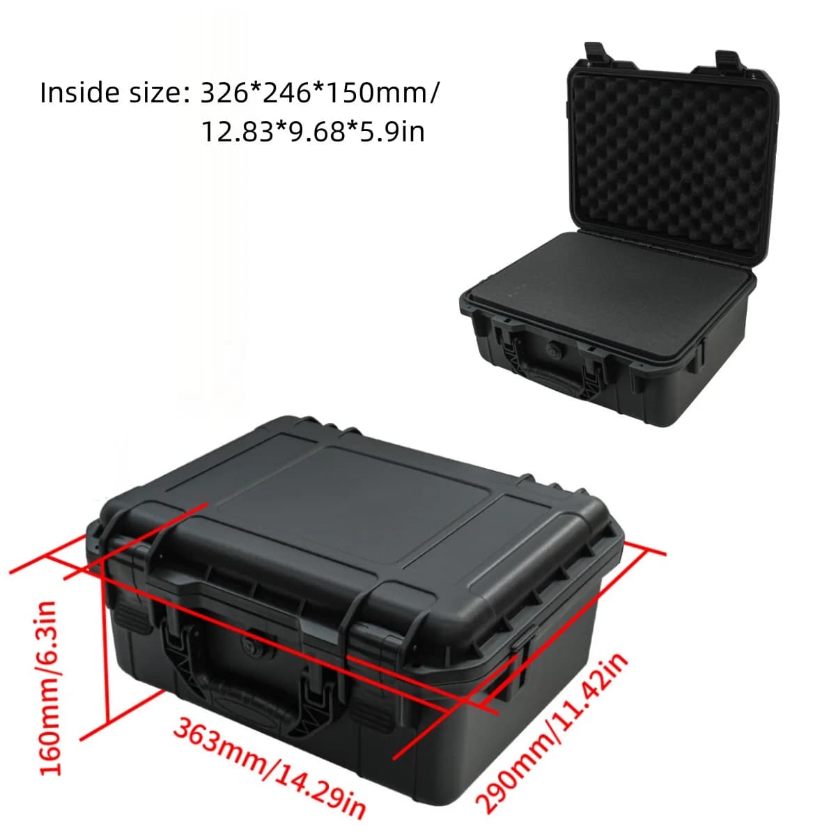 Heavy-Duty Shockproof Tool Box with Pre-Cut Sponge