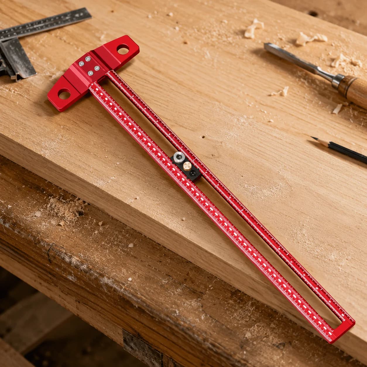 500mm Adjustable T-Square Drilling Positioning Ruler