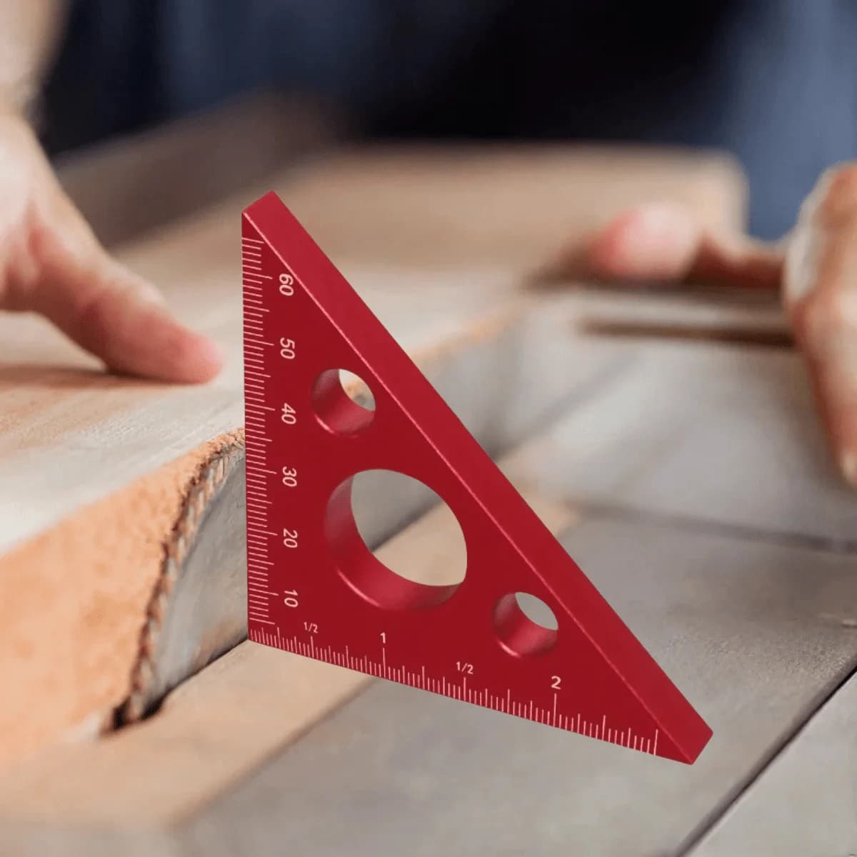 Dual-Scale Aluminum Triangle Angle Ruler