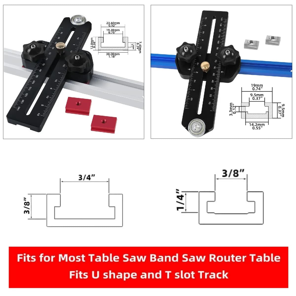 Metal Thin Rip Jig for Table Saw Safety