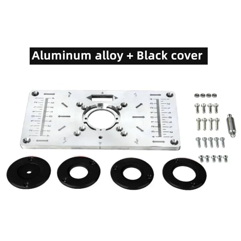 Aluminum Router Table Insert Plate with Rings
