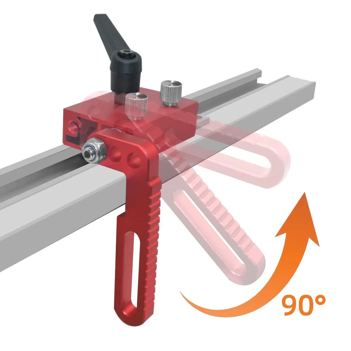 Adjustable Aluminum T-Track Limit Stop for Miter Tracks