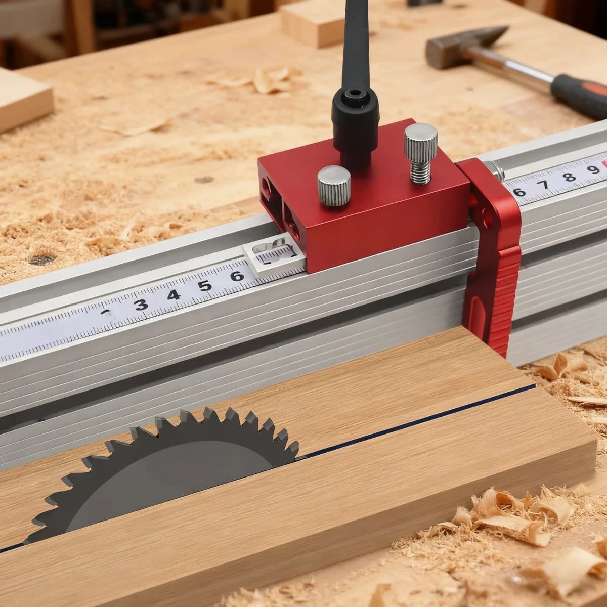 Adjustable Aluminum T-Track Limit Stop for Miter Tracks