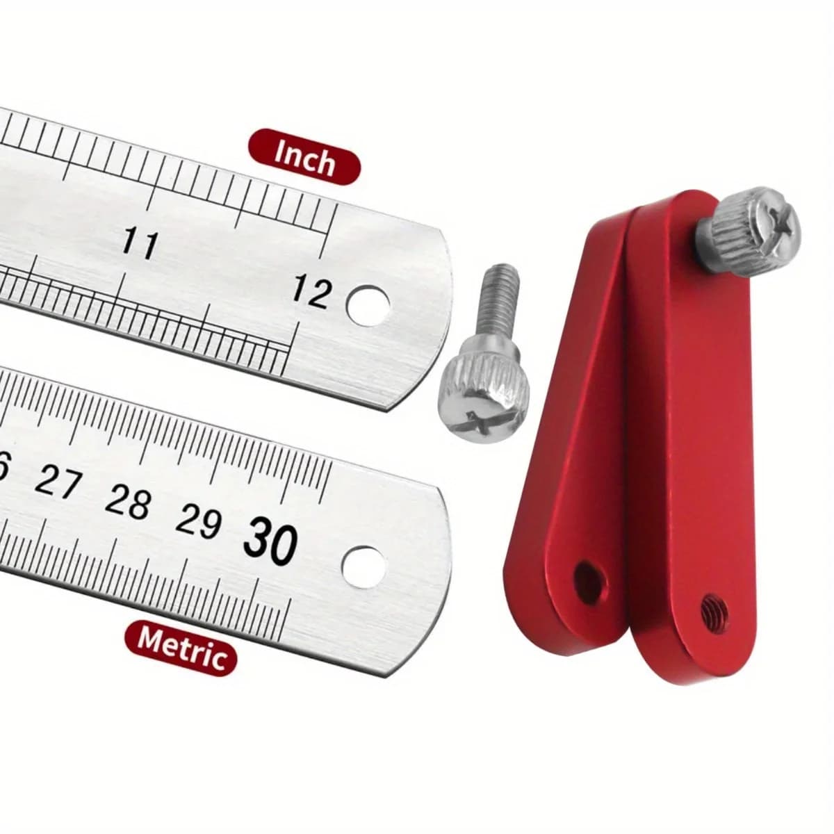 Woodworking Ruler Positioning Block and Line Marking Gauge