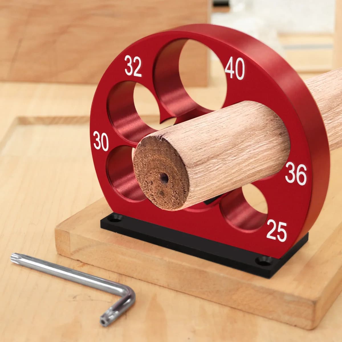 5-Hole Adjustable Dowel Maker Jig 25-40mm