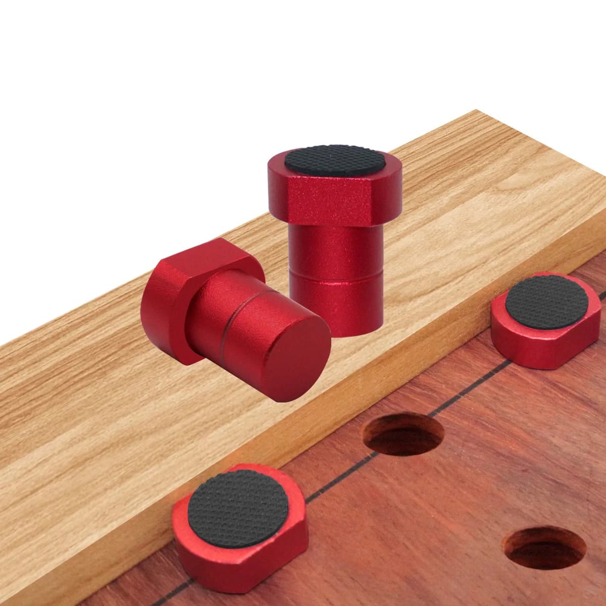 Aluminum Workbench Bench Dogs and T-Track Stops