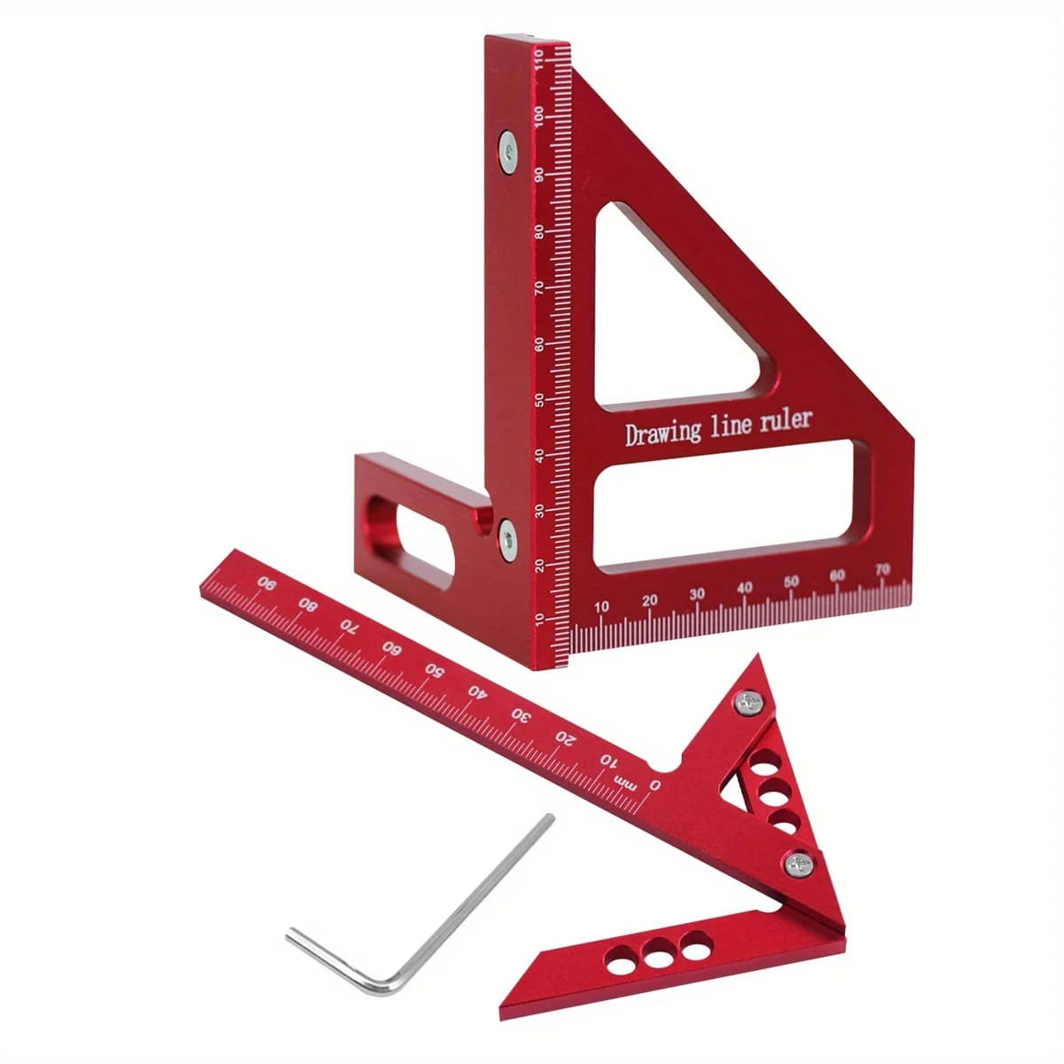 2-Piece Aluminum Protractor and Carpenter Square Kit