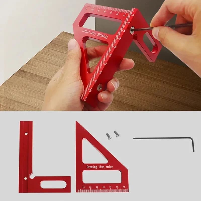 Woodworking Metric Miter Triangle Ruler Square