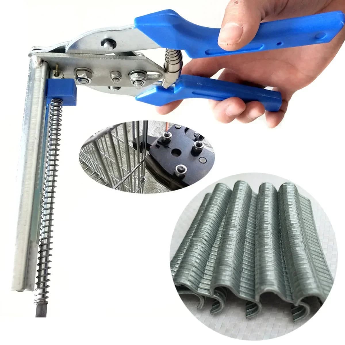 Hog Ring Plier Tool with 600pcs Stainless Clips