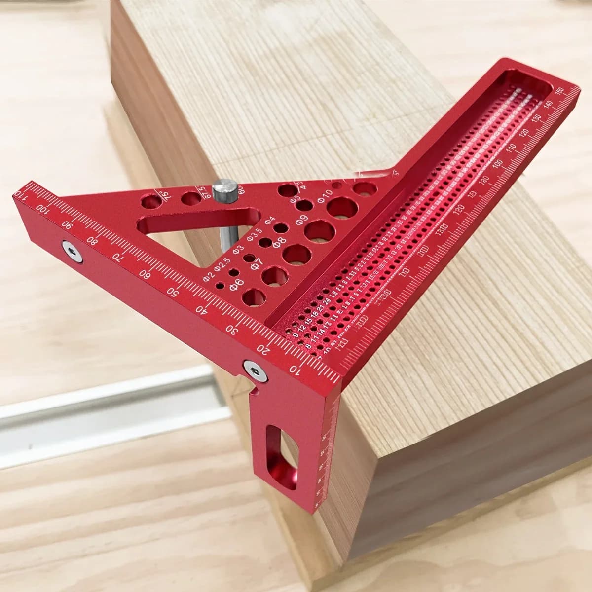 Extended 3D Multi-Angle Measuring Ruler with Dowel Pin