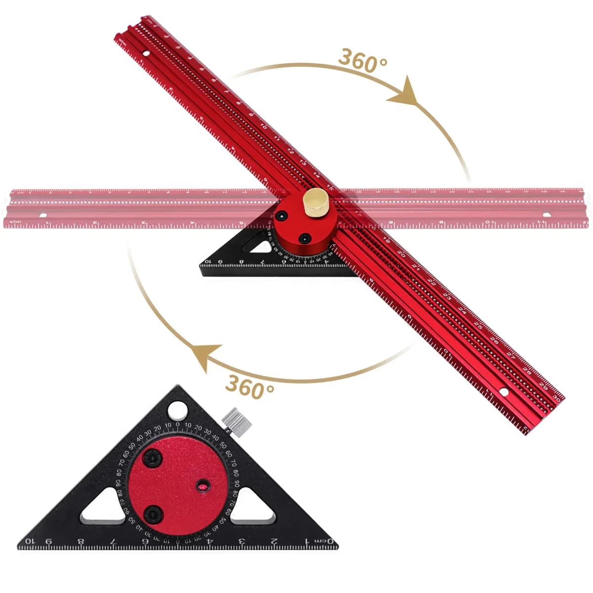 T-Type 360 Degree Combination Carpenter Ruler