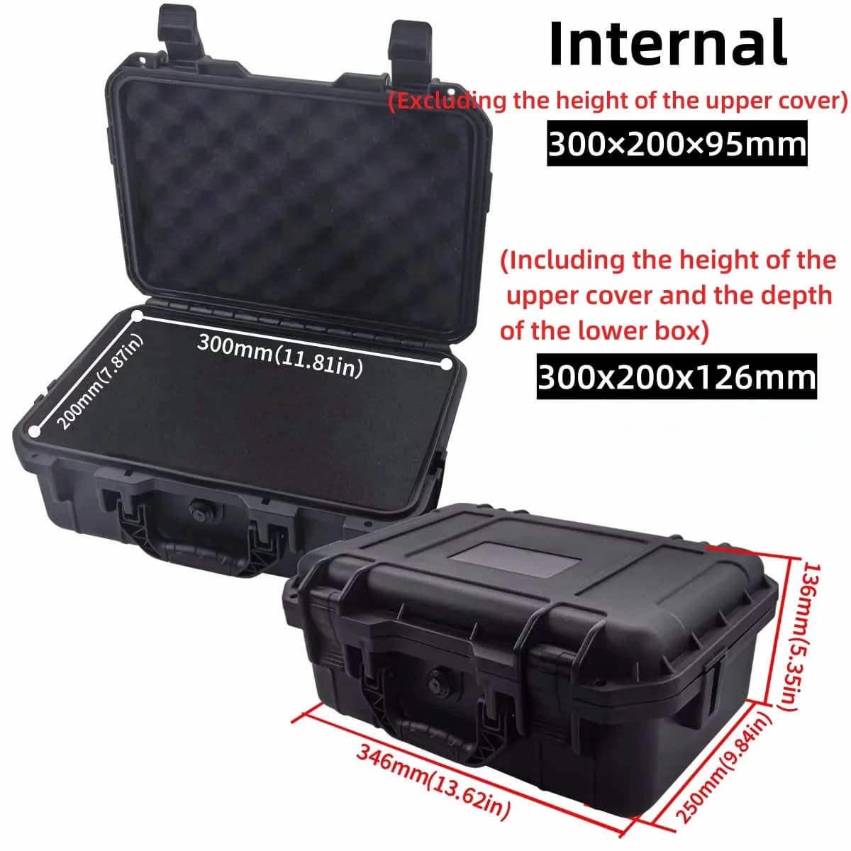 Waterproof Hard Carry Case with Pre-cut Sponge