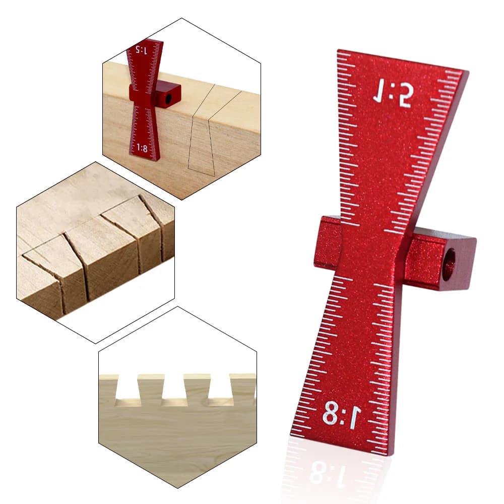 Aluminum Dovetail Marking Template with Multiple Slopes