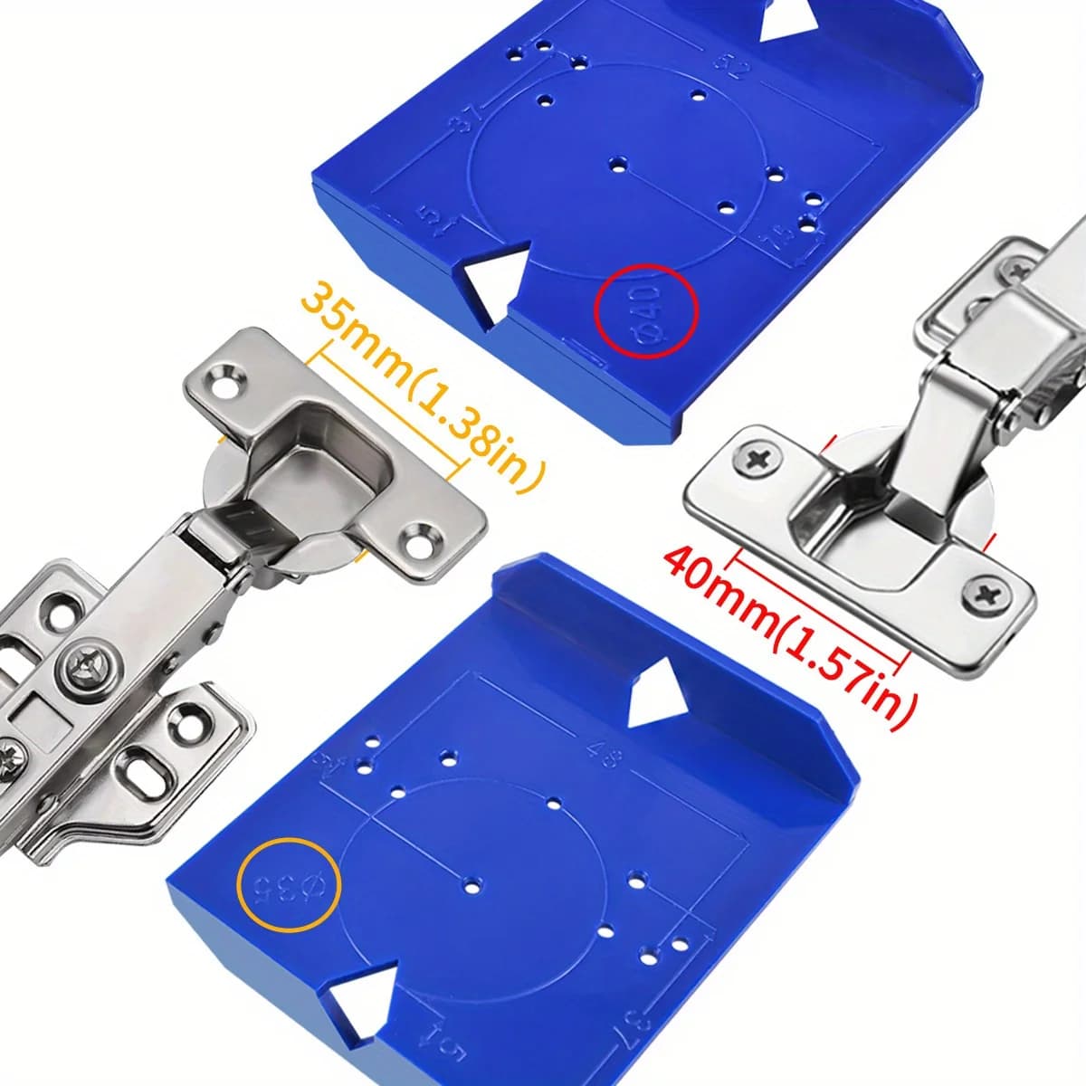 Cabinet Hinge Drilling Locator Template, 35/40mm