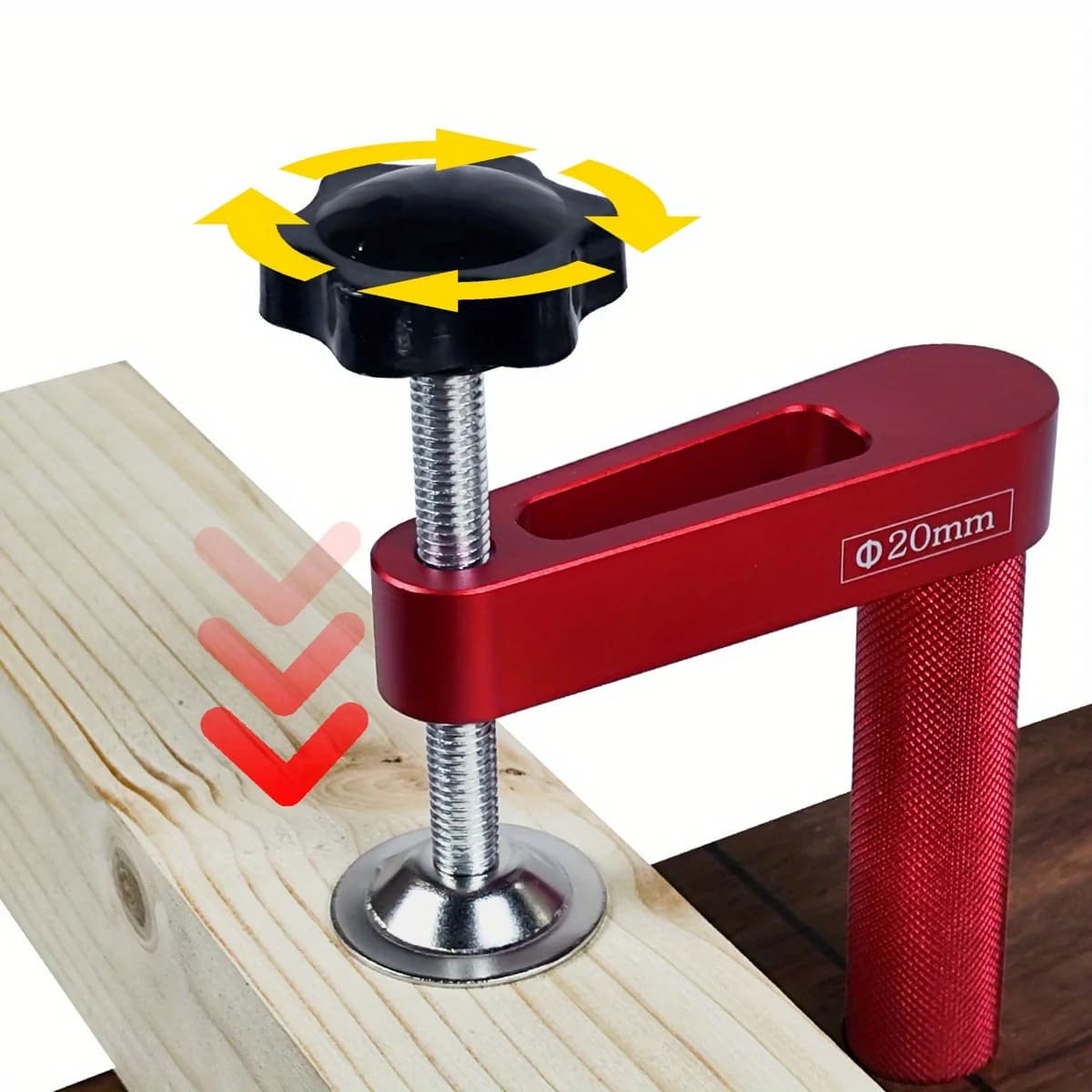 Aluminum Dog Hole Clamp for Workbench, 19/20mm