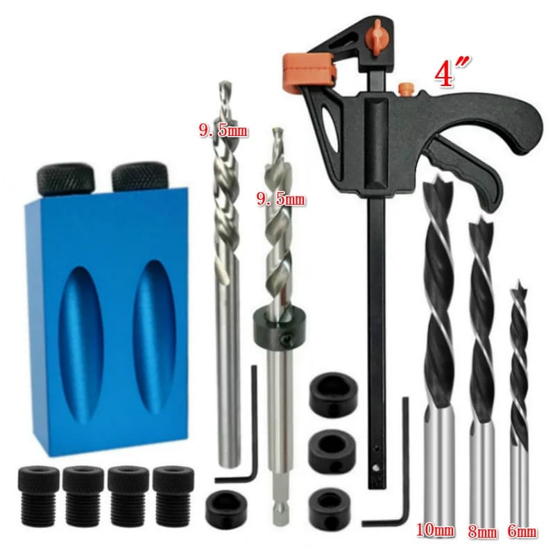 15 Degree Oblique Hole Locator and F-Clamp Jig Kit
