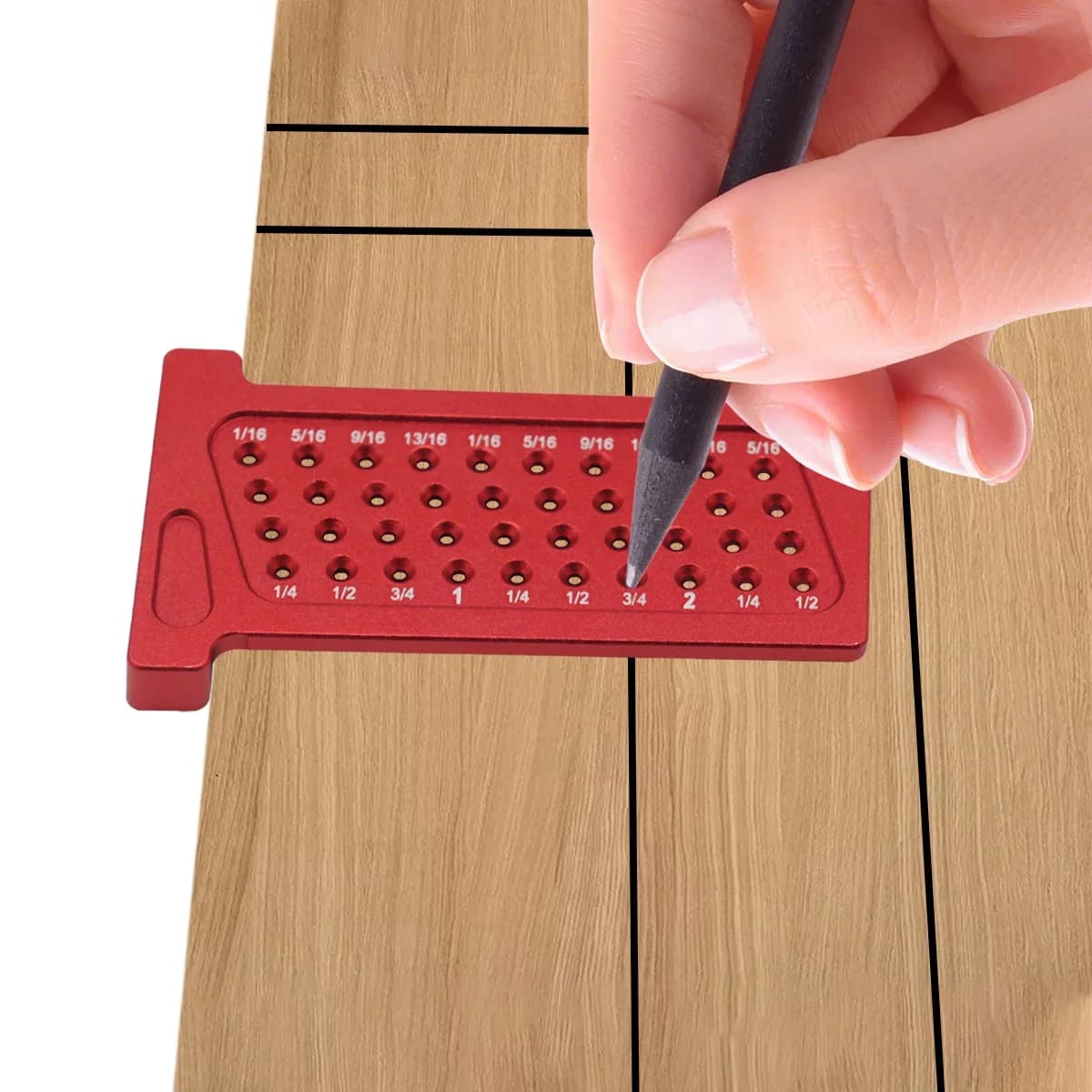 Woodworking T-Square Hole Scribing Pocket Ruler
