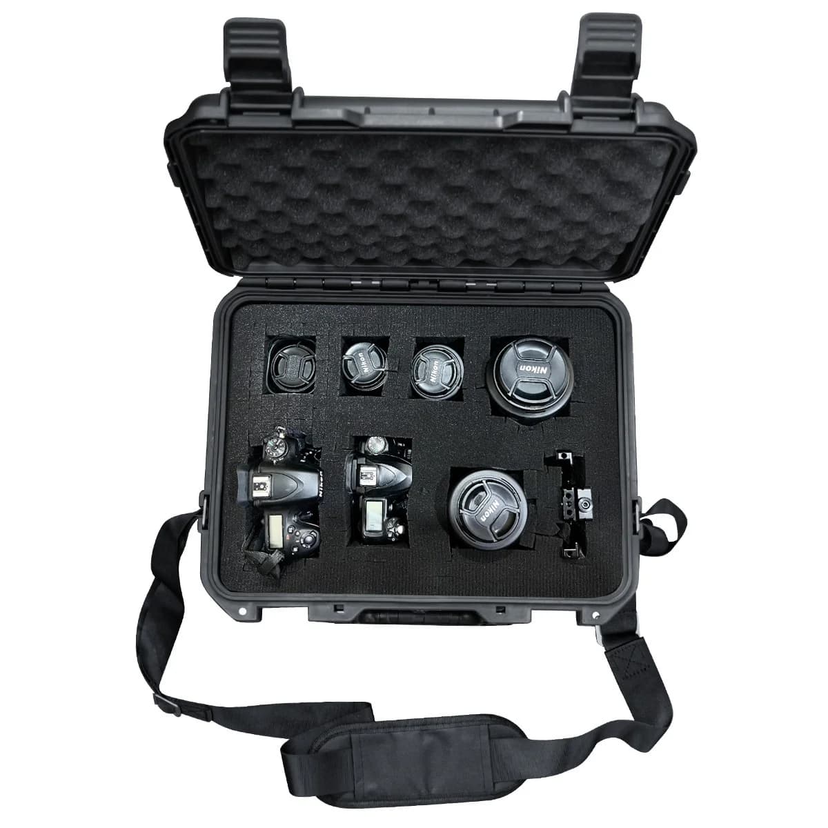 Hard Case with Pre-Cut Foam Padding and Shoulder Strap