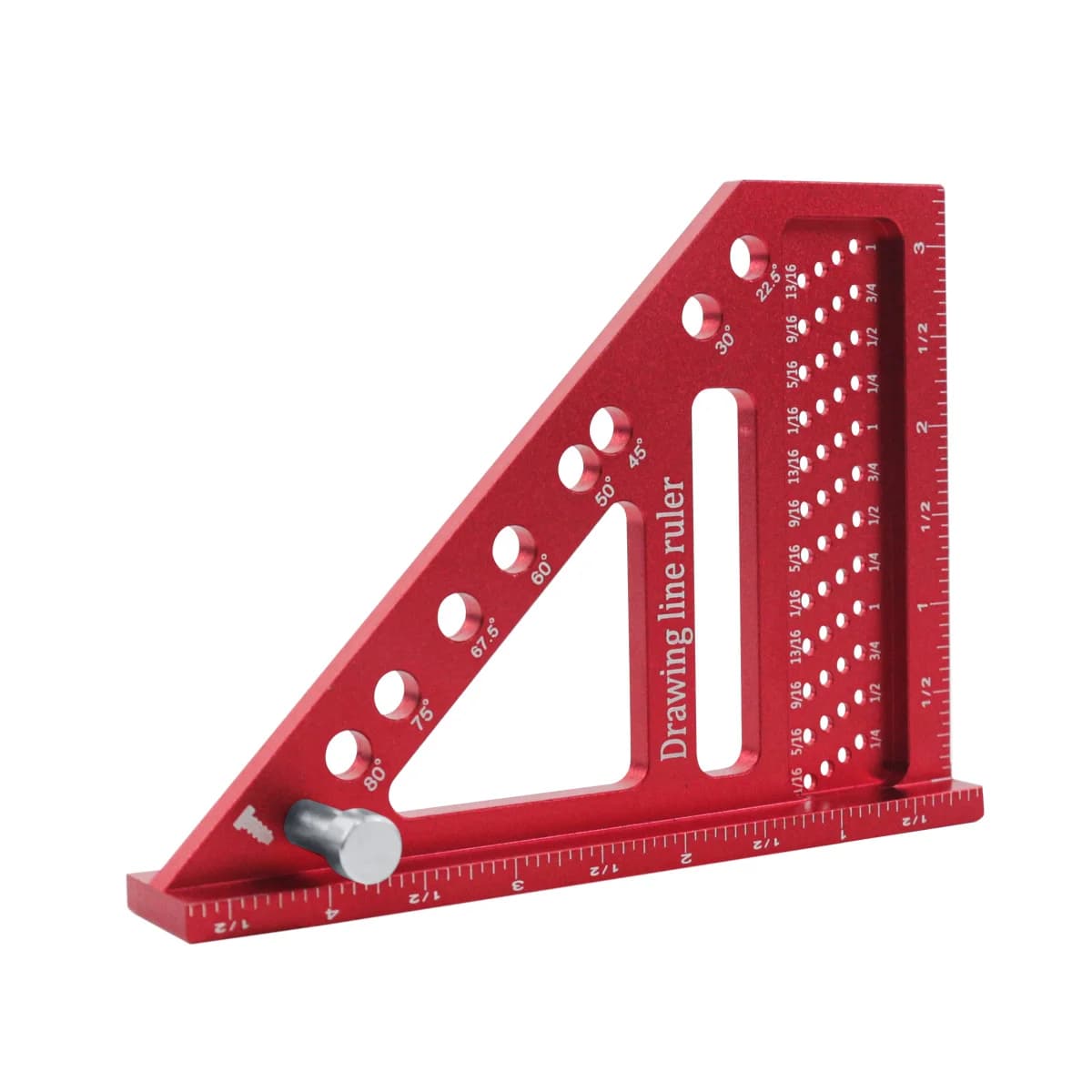 Aluminum Multi-Angle Measuring Ruler with Dowel Pins