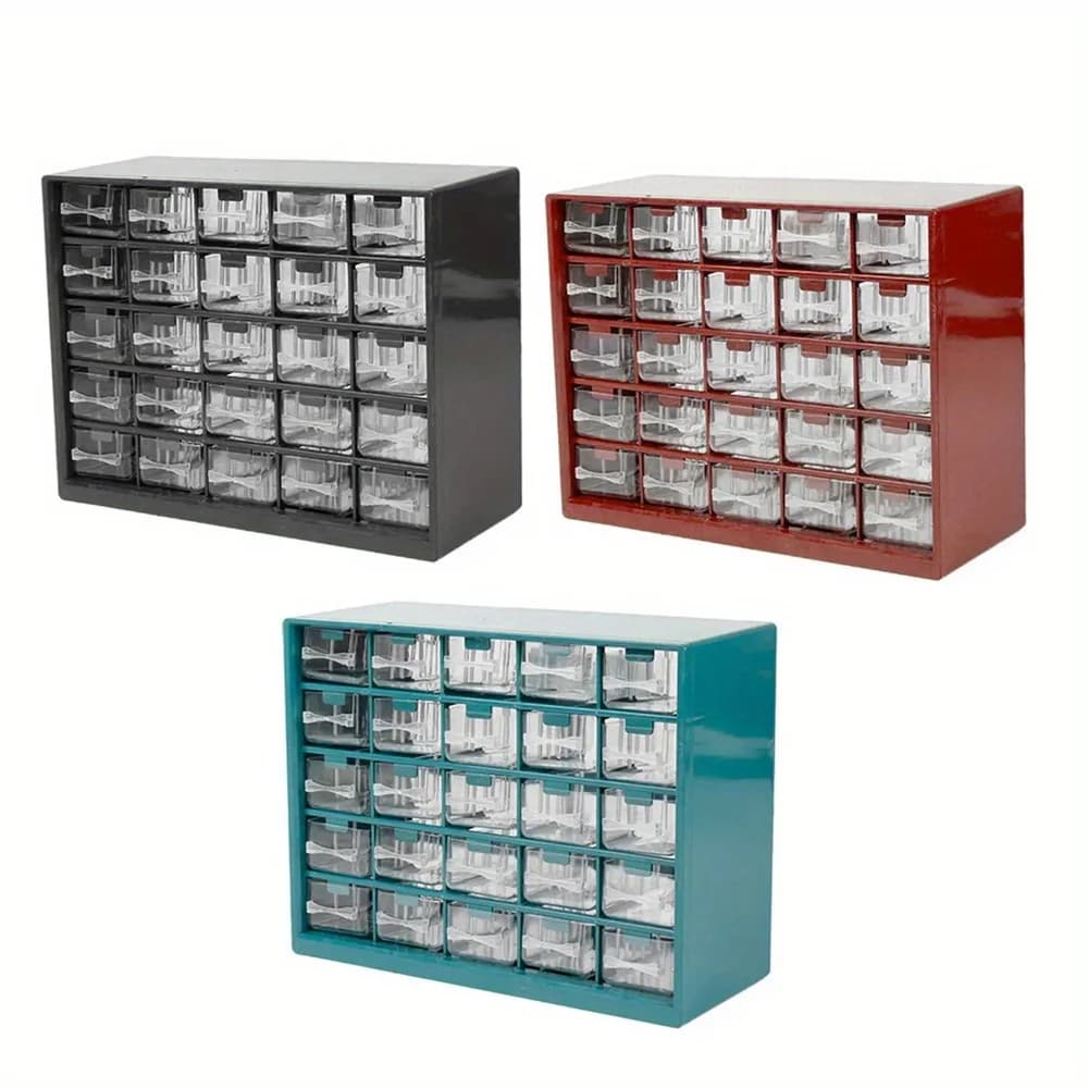25-Grid Wall-Mounted Parts Storage Drawer Box