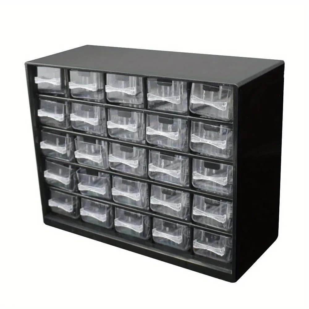 25 Grid Wall-Mounted Screw Parts Storage Box