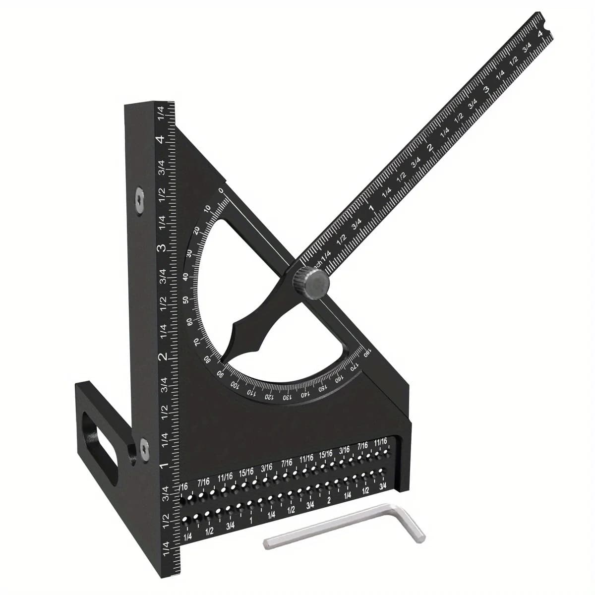 3D Adjustable Aluminum Carpentry Square Protractor