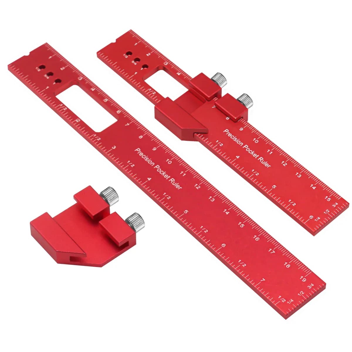 Precision T-Type Scribing Ruler with Slide Stop