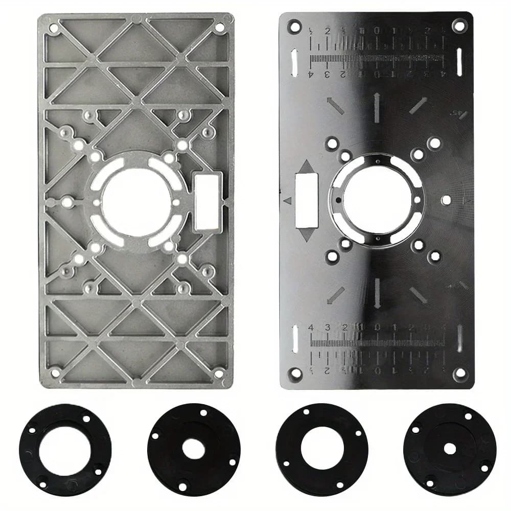 Aluminum Router Table Insert Plate with Rings