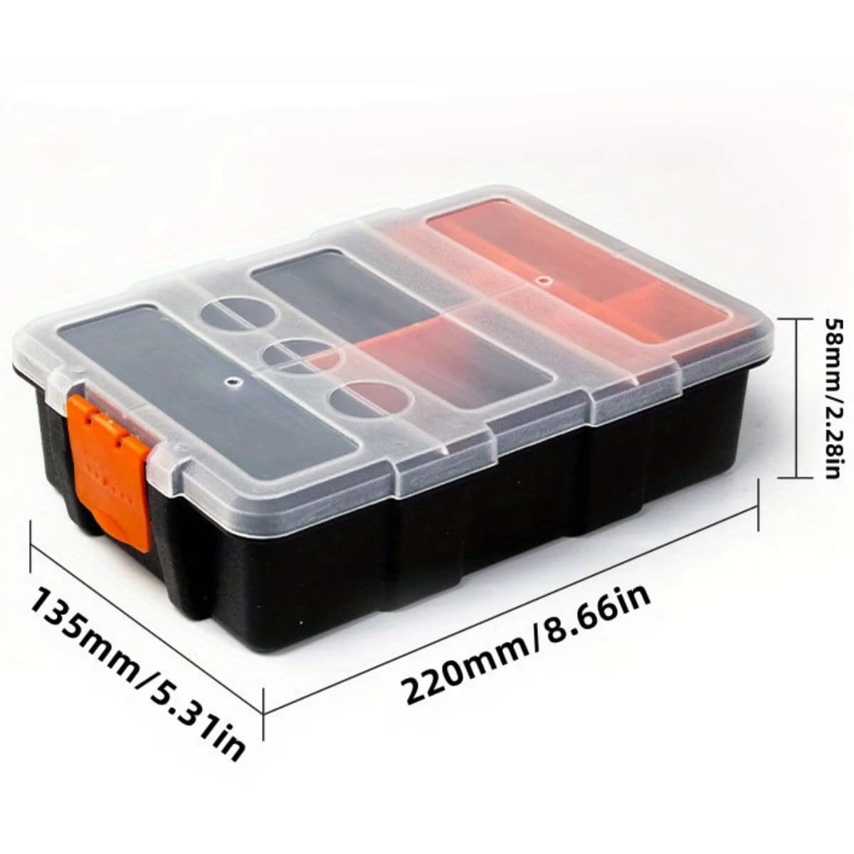 Portable Multi-Grid Plastic Hardware Storage Box