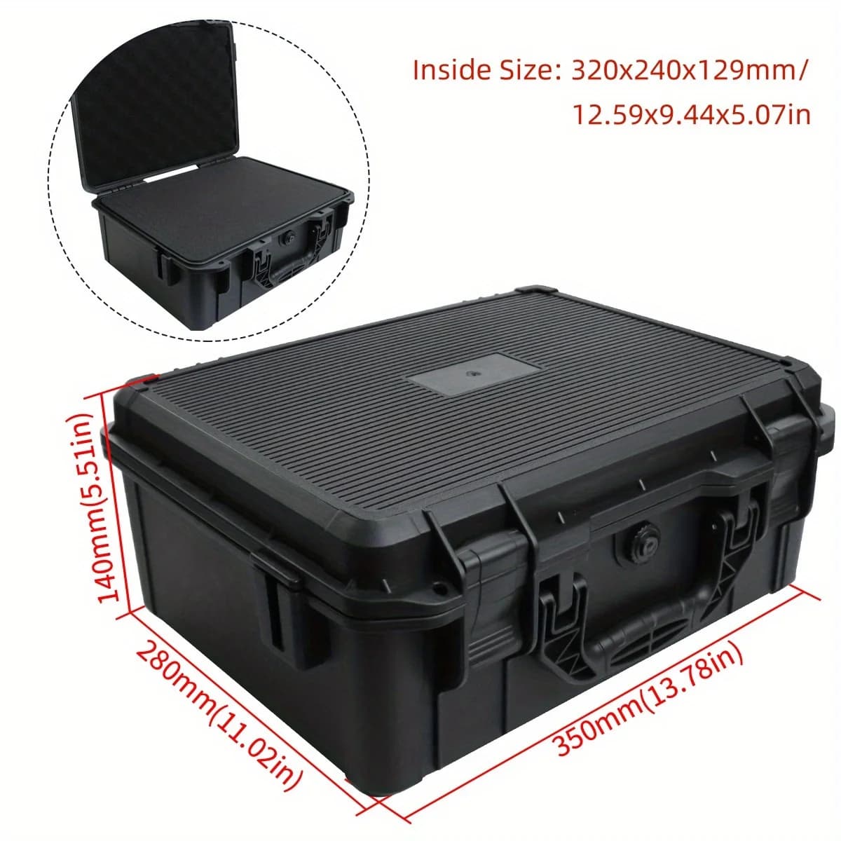 Universal Portable Plastic Tool Box with Foam Insert