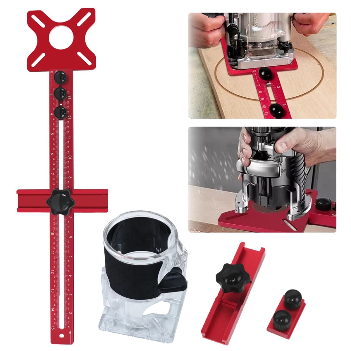 Aluminum Router Circle Cutting And Grooving Jig