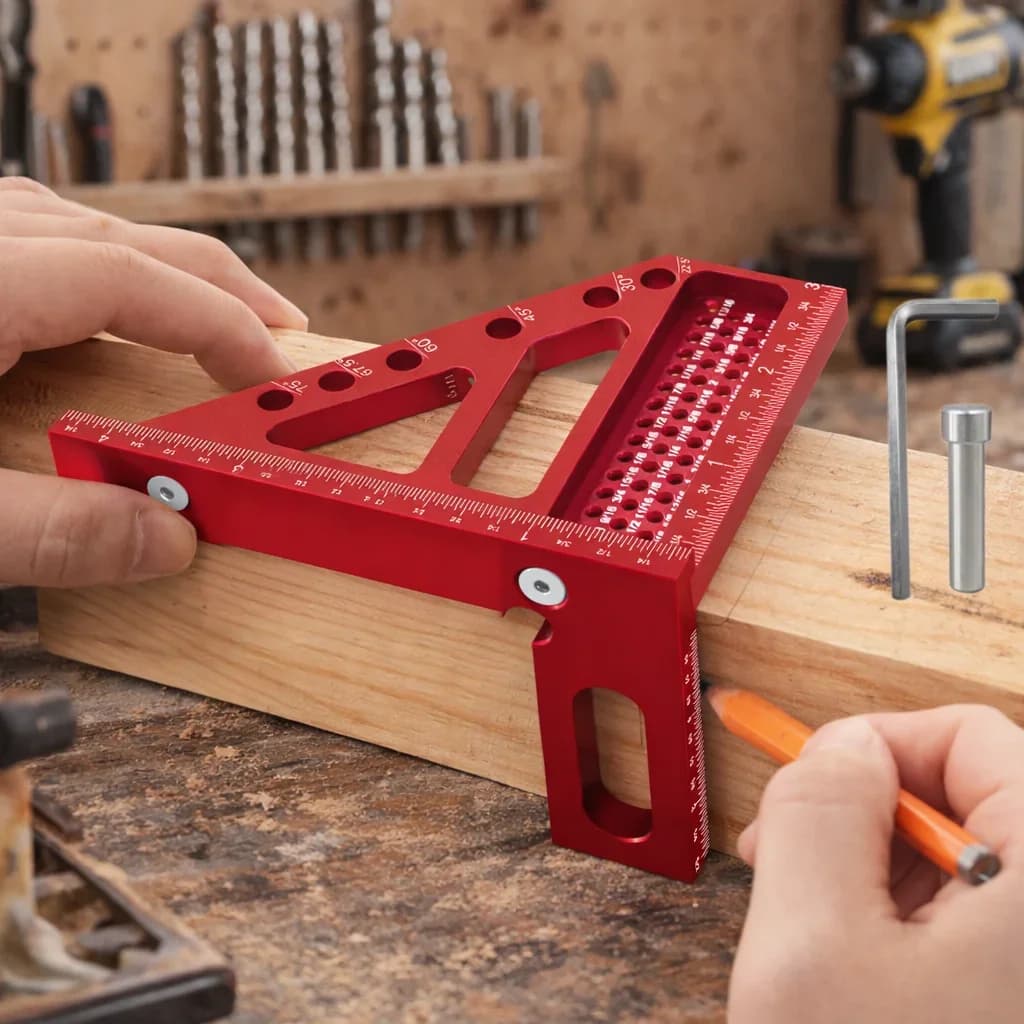 3D Multi-Angle Measuring Ruler, Metric and Imperial