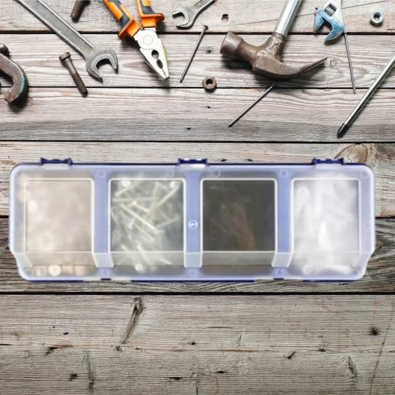 Plastic Hardware Storage Box with Bevel Connection Lid