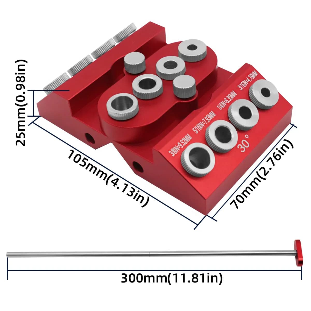 Alloy Angled Drill Guide for 30/45/90 Degree Holes