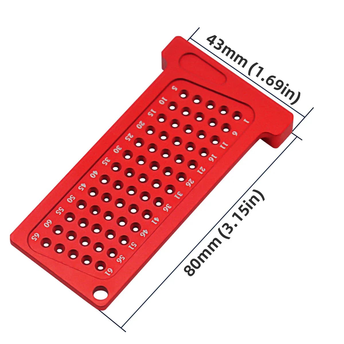 Woodworking T-Square Hole Scribing Pocket Ruler
