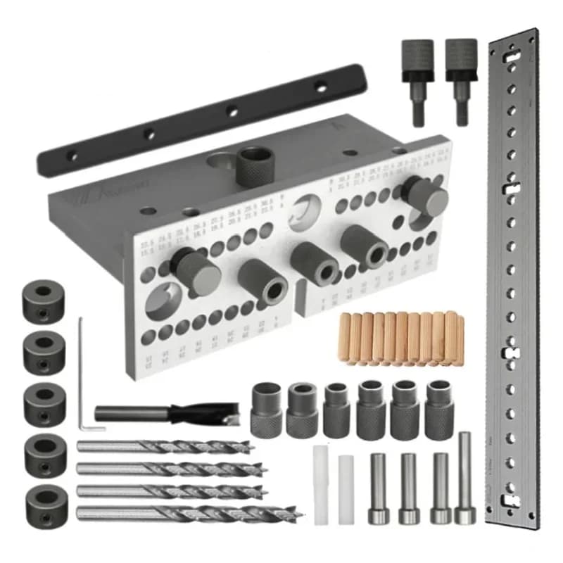3-in-1 Adjustable Woodworking Doweling Jig Kit