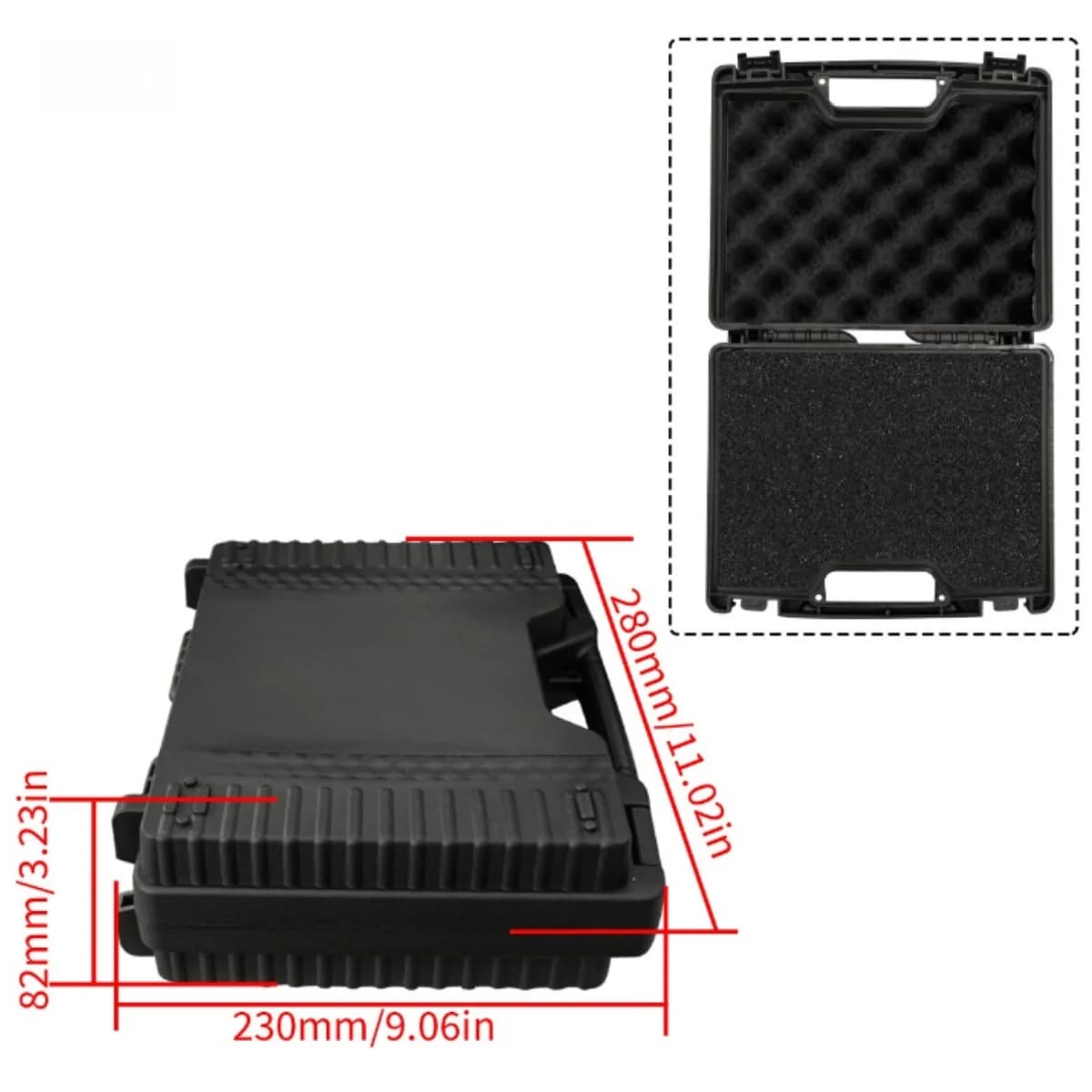 Plastic Portable Car Repair Tool Box with Sponge